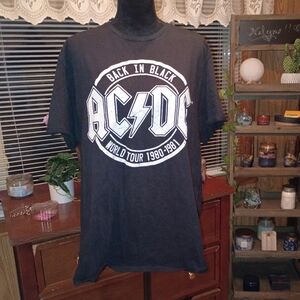 AC/DC Black and White Graphic Tee